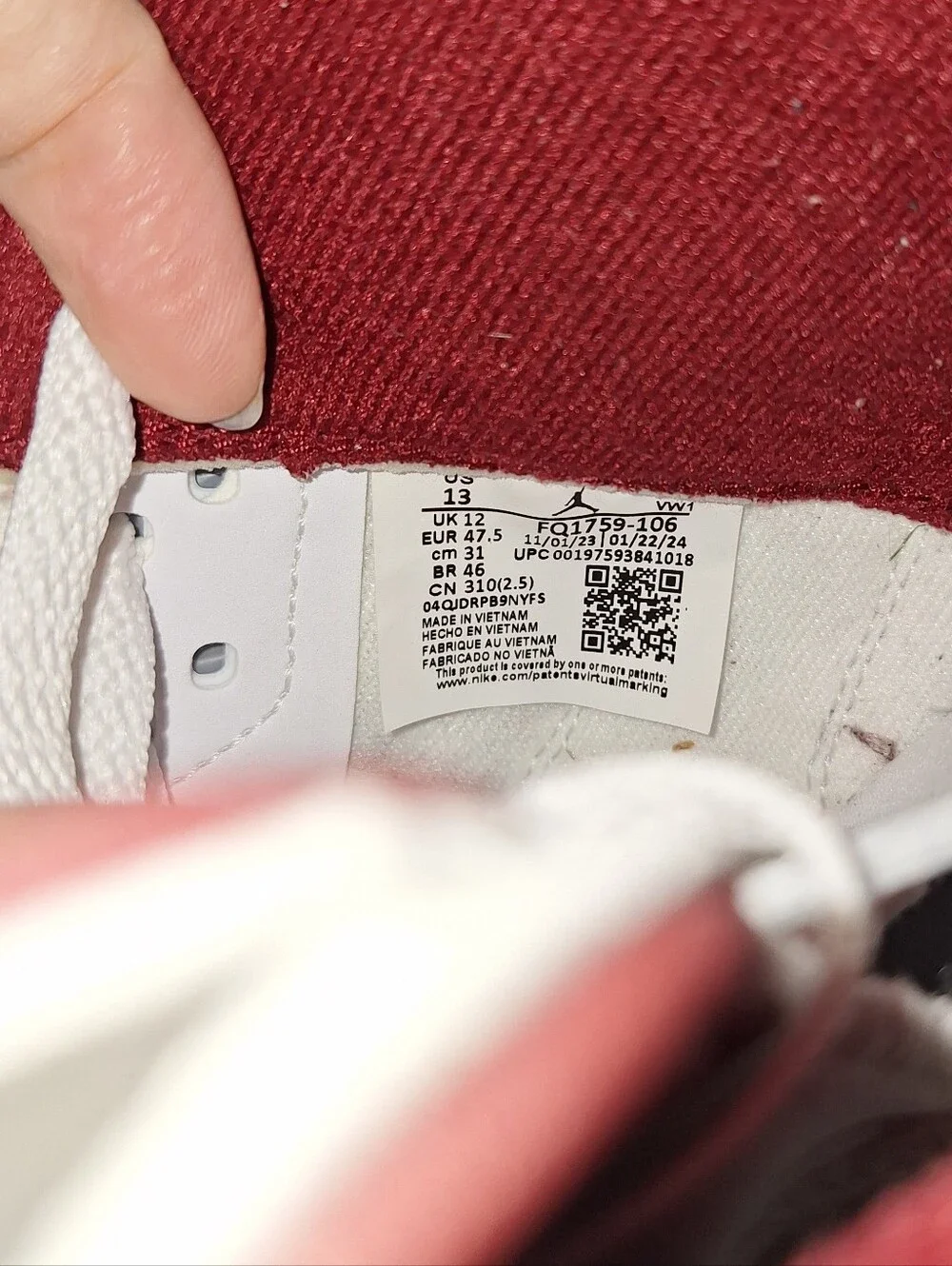 Jordan Spizike Low White Team Red Elephant Print Men's 13 EUC VERY CLEAN
